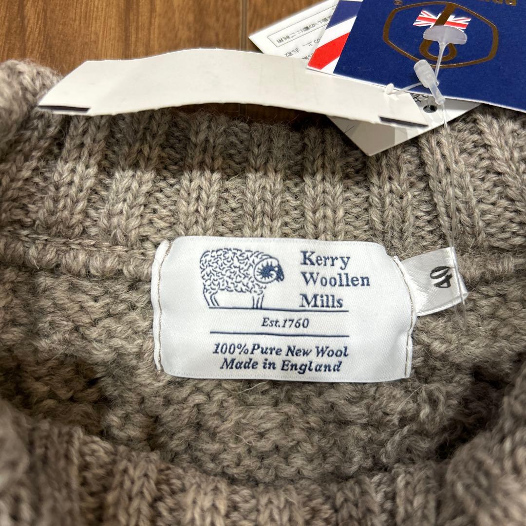 新品 定価27500円 ケリーウーレンミルズ ケーブルニット 40 ベージュ