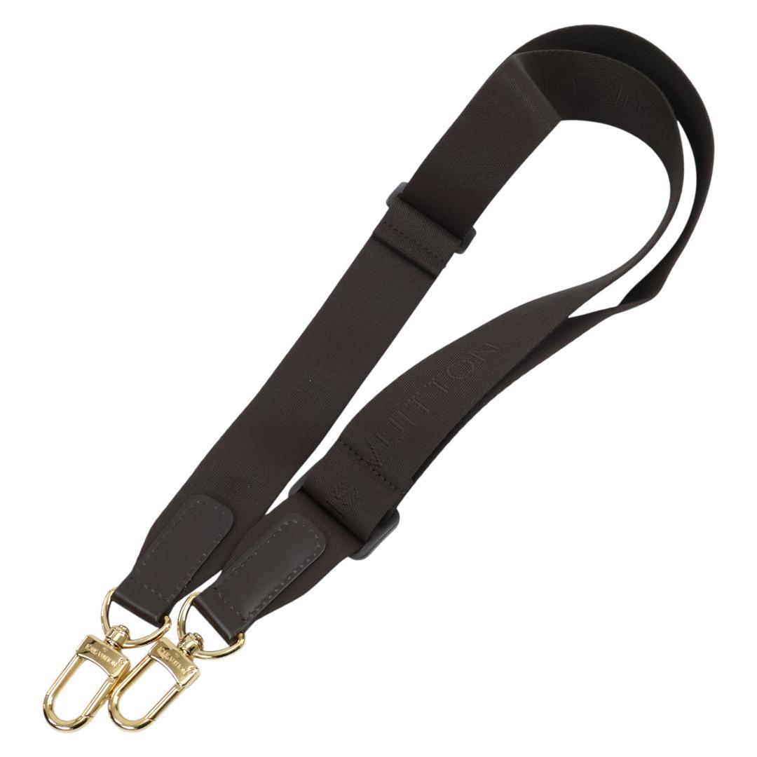 極美品 ルイヴィトン ロゴ ショルダーストラップ ナイロン ゴールド