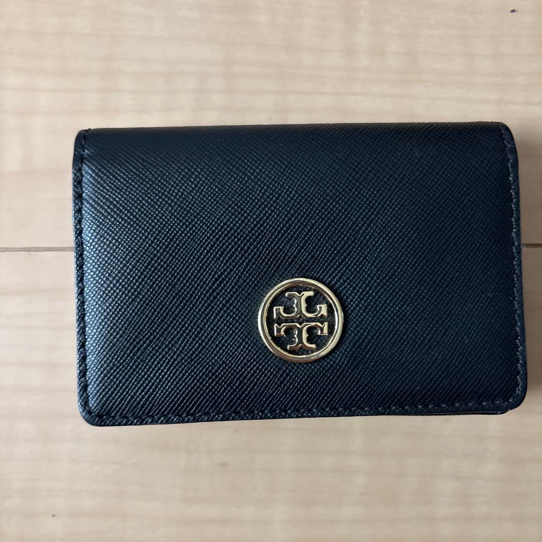 Tory Burch ブラックレザー名刺入れ - メルカリ
