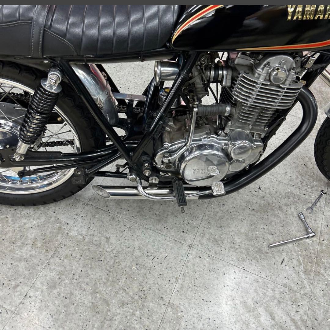 SR400ワンオフ ステンレスショートスキニースラッシュカットショーテ