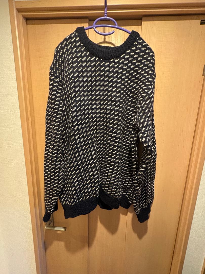 最終値下　美品　L.L.Bean バーズアイニット ネイビー XL