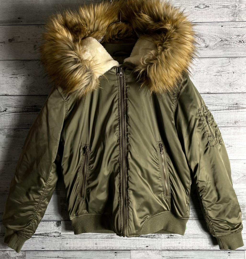 N-2b フライトジャケット 鬼ファー 短丈 平成ギャル y2k 00sグランジ