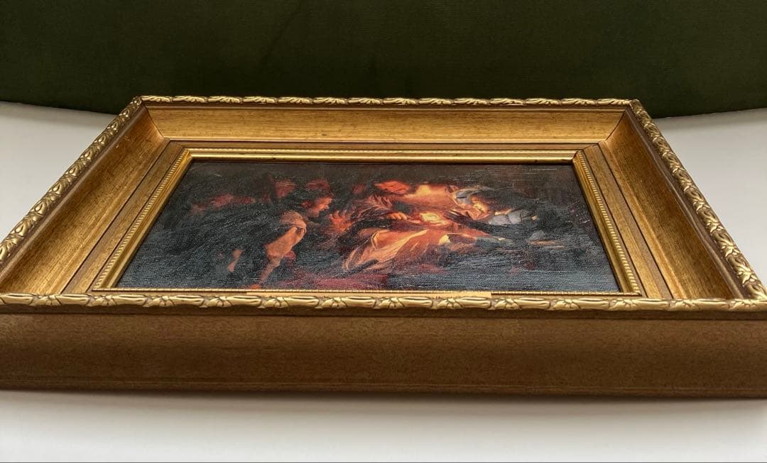 ヘリット・ファン・ホントホルスト 絵画 歯医者 ゴールド 額縁