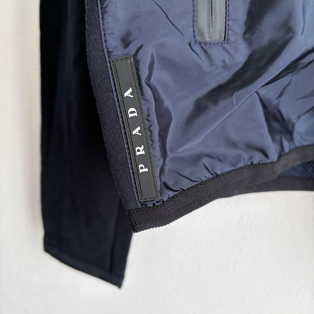 新品タグ付き✨】PRADA ハイブリッドパーカー ナイロン切り替え