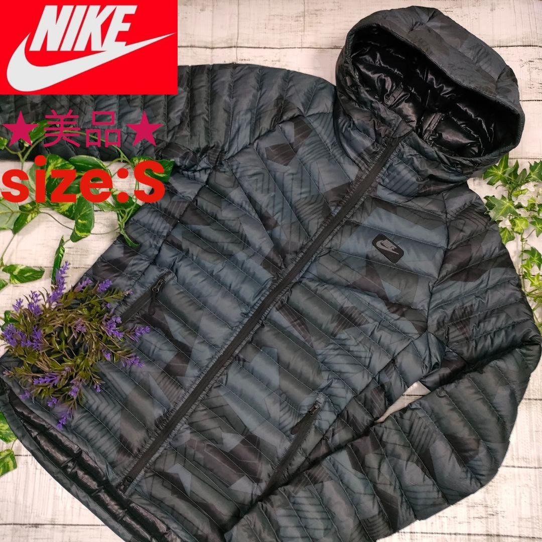 美品】NIKE◇DOWN FILL HOODIE◇S/総柄/赤タグ - メルカリ