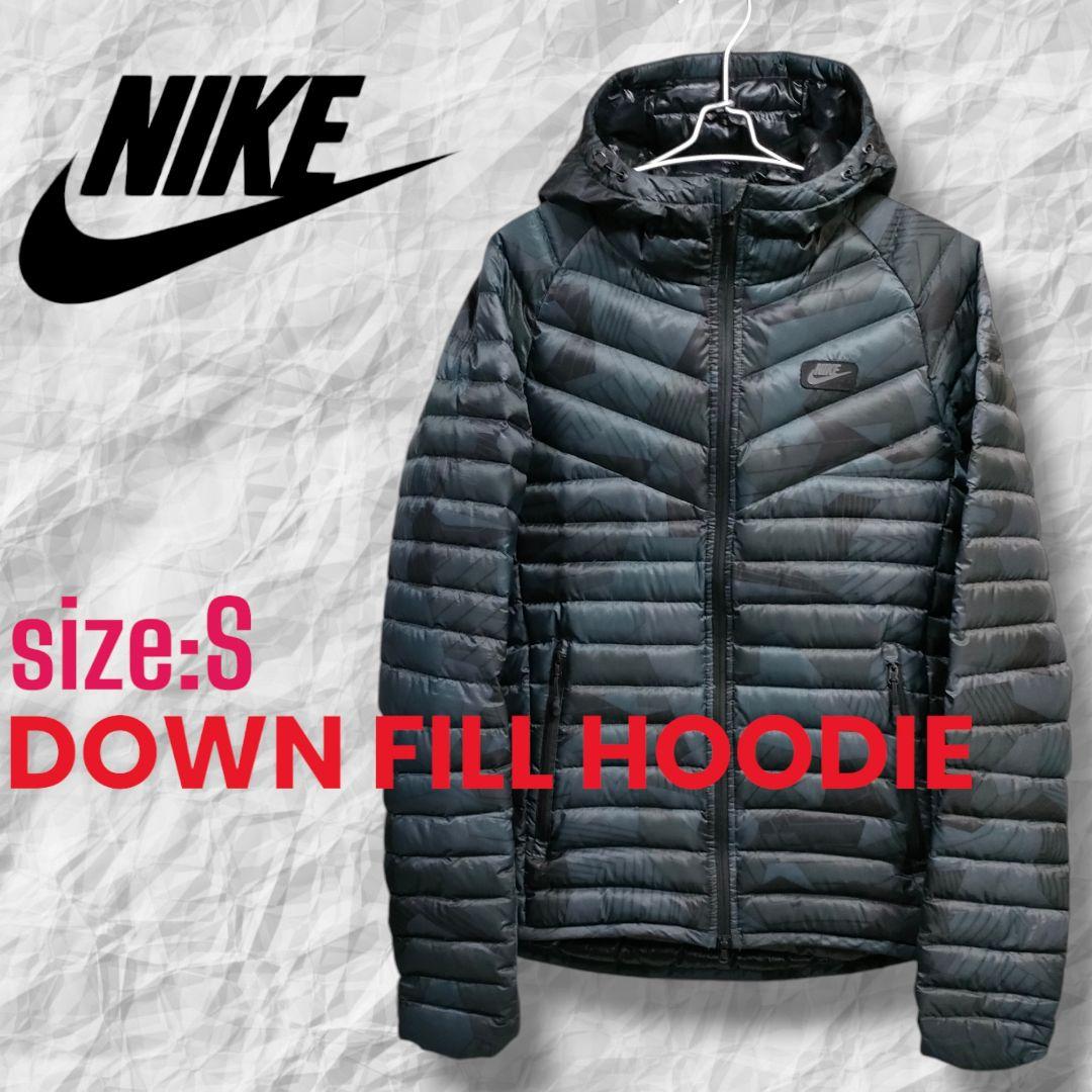 美品】NIKE◇DOWN FILL HOODIE◇S/総柄/赤タグ - メルカリ