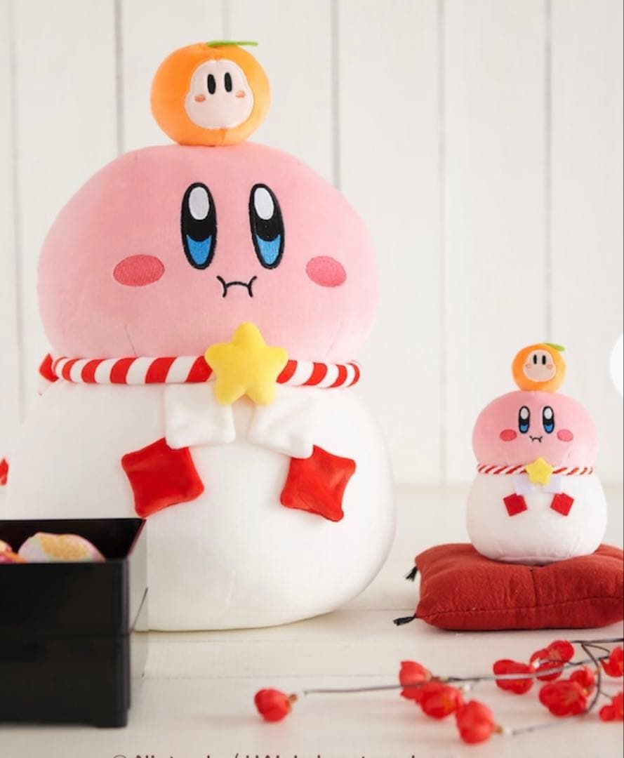 星のカービィ おもちもちもち ほおばり ぬいぐるみ　マスコット未開封 郵便局2個 ラストワン ほおばり 星のカービィ 郵便局 お正月 鏡餅 ぬいぐるみ