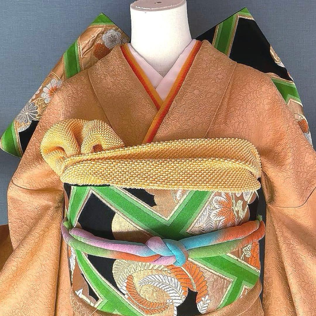 振袖フルセットますいわ屋 手染め 紋意匠 無地 成人式振袖 振袖 裄丈70