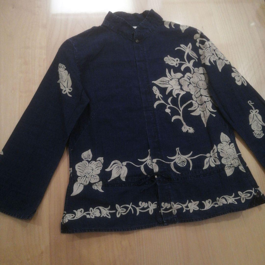 45rpm 藍染め 和柄 インディゴブラウス ジャケット - メルカリ