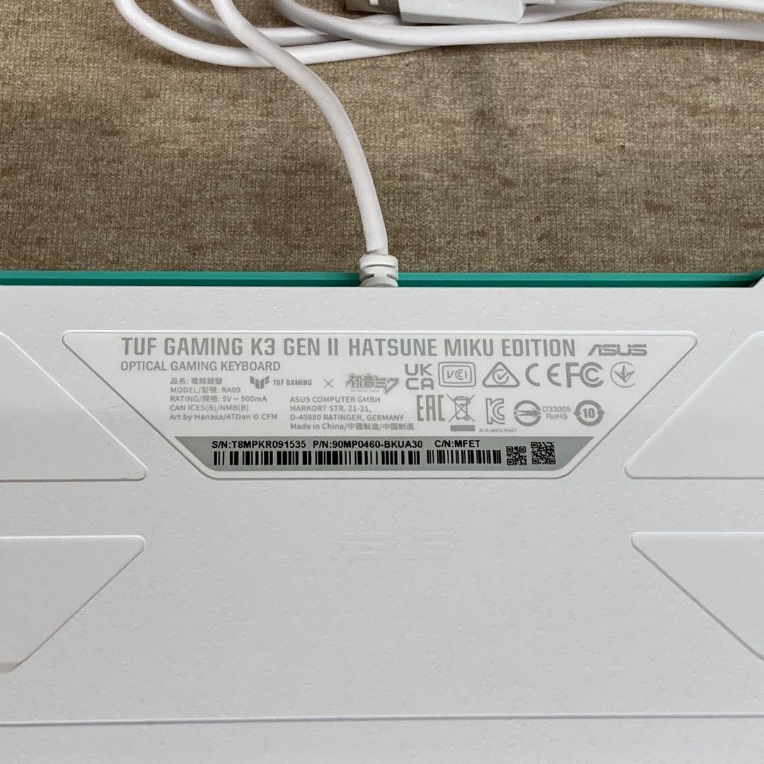 初音ミク ゲーミングキーボード RA09 TG K3 GEN II (62258 - メルカリ