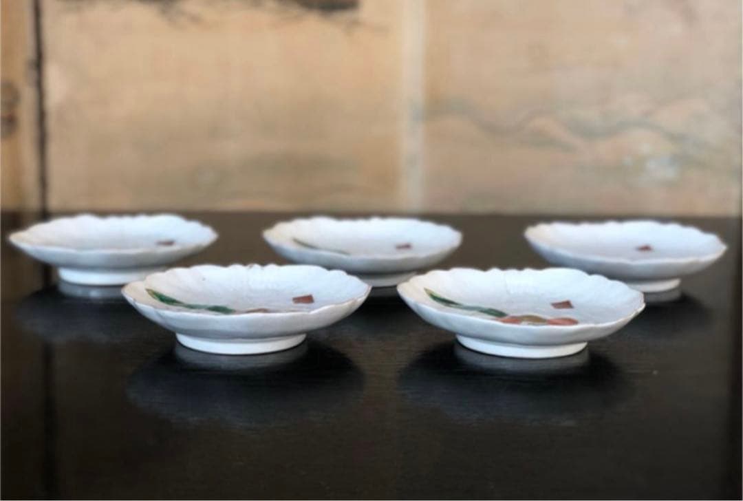 母」古伊万里 枇杷図 変わり皿 5客 （806A） - メルカリ