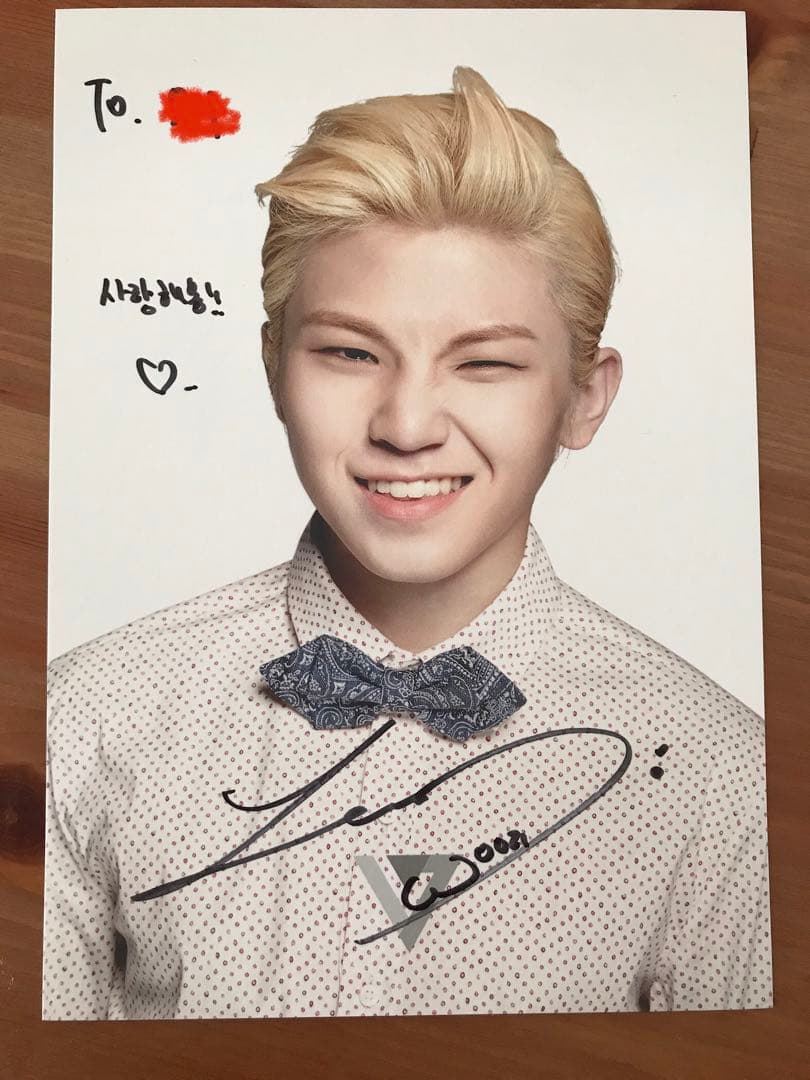 ウジ ジフン セブチ 直筆絵・メッセージ セブンティーンサイン