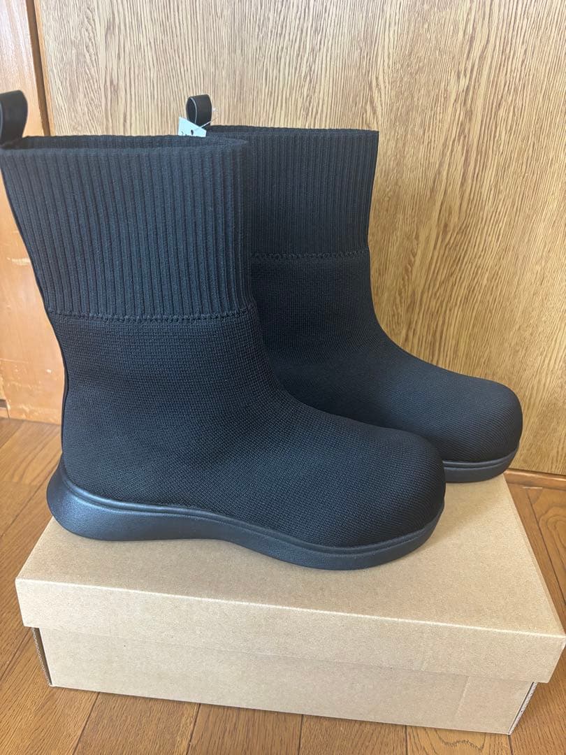 Racbaki ラクバキ ニットブーツ ブラック Lサイズ - メルカリ