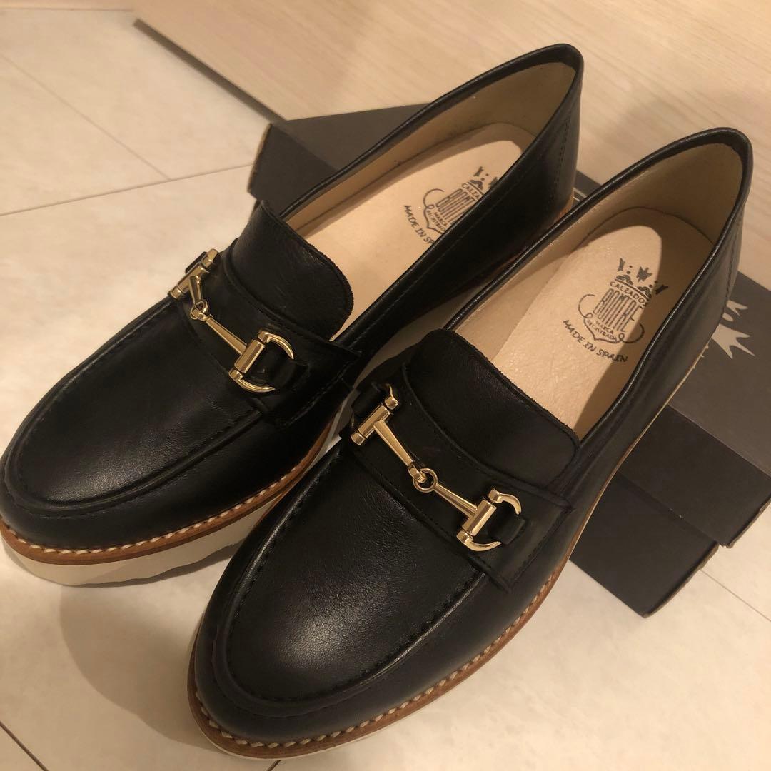 セール 新品 未使用 ボントレ ローファー 靴 本革 ブラック 39 - メルカリ