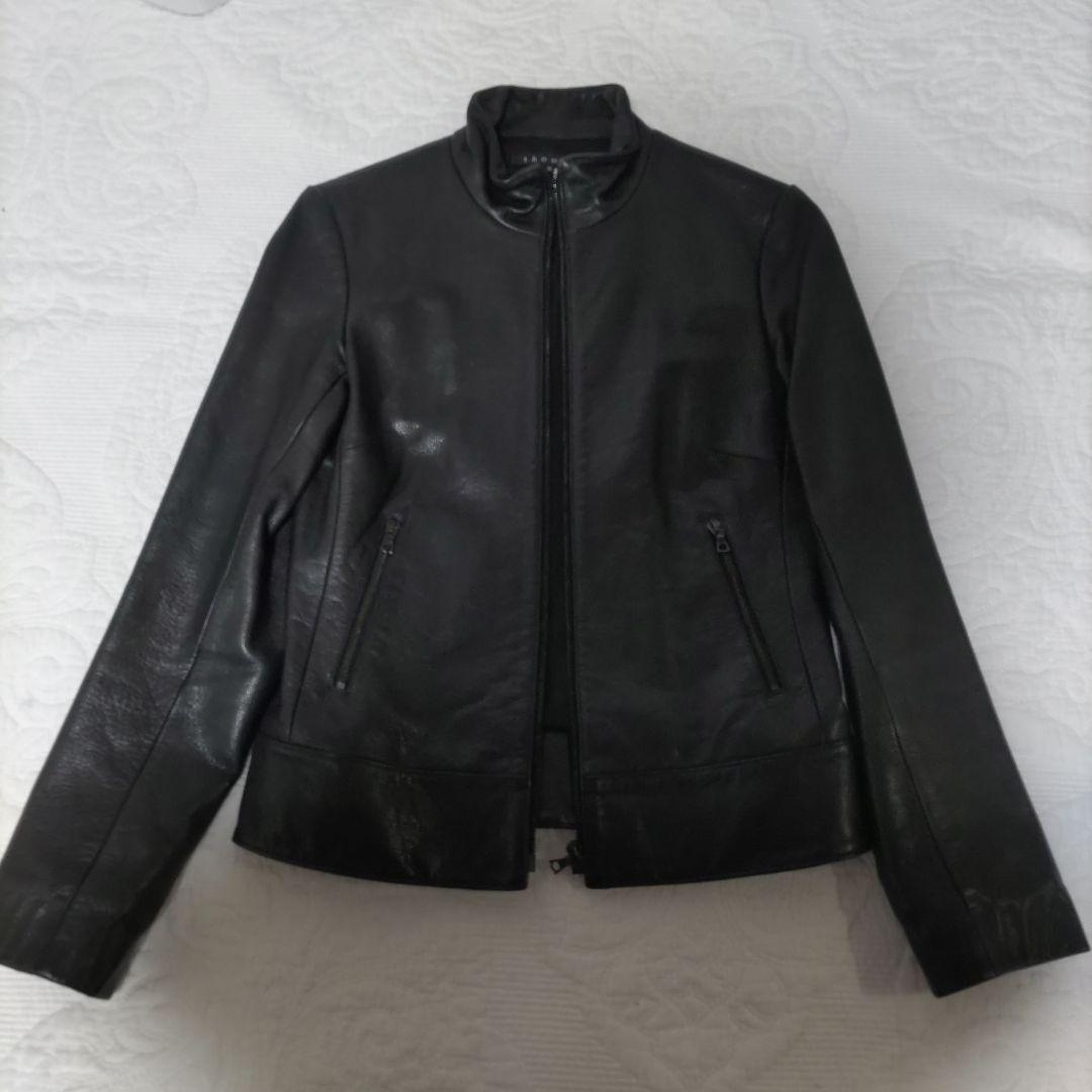 theory 黒 レザー シングルライダースジャケット サイズ2 革ジャン 襟付きシングル レザージャケット｜カドヤ公式オンライン
