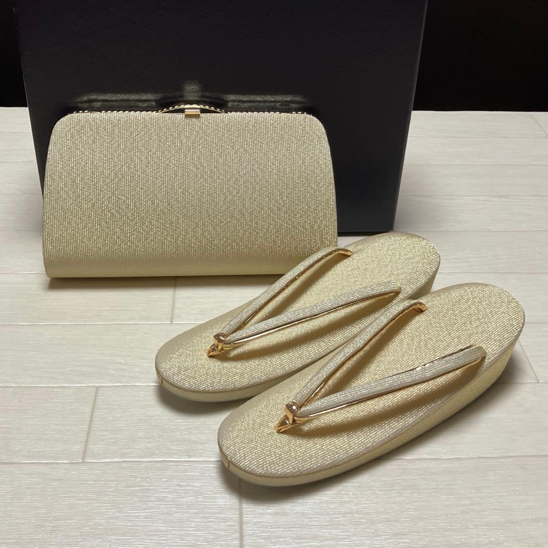 《未使用》草履バッグセット　礼装　ゴールド