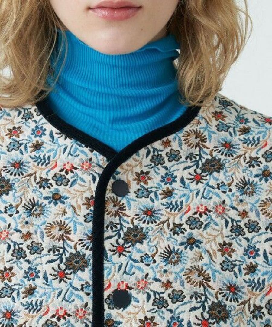 MACPHEE フローラルゴブラン ノーカラージャケット マカフィー 2023