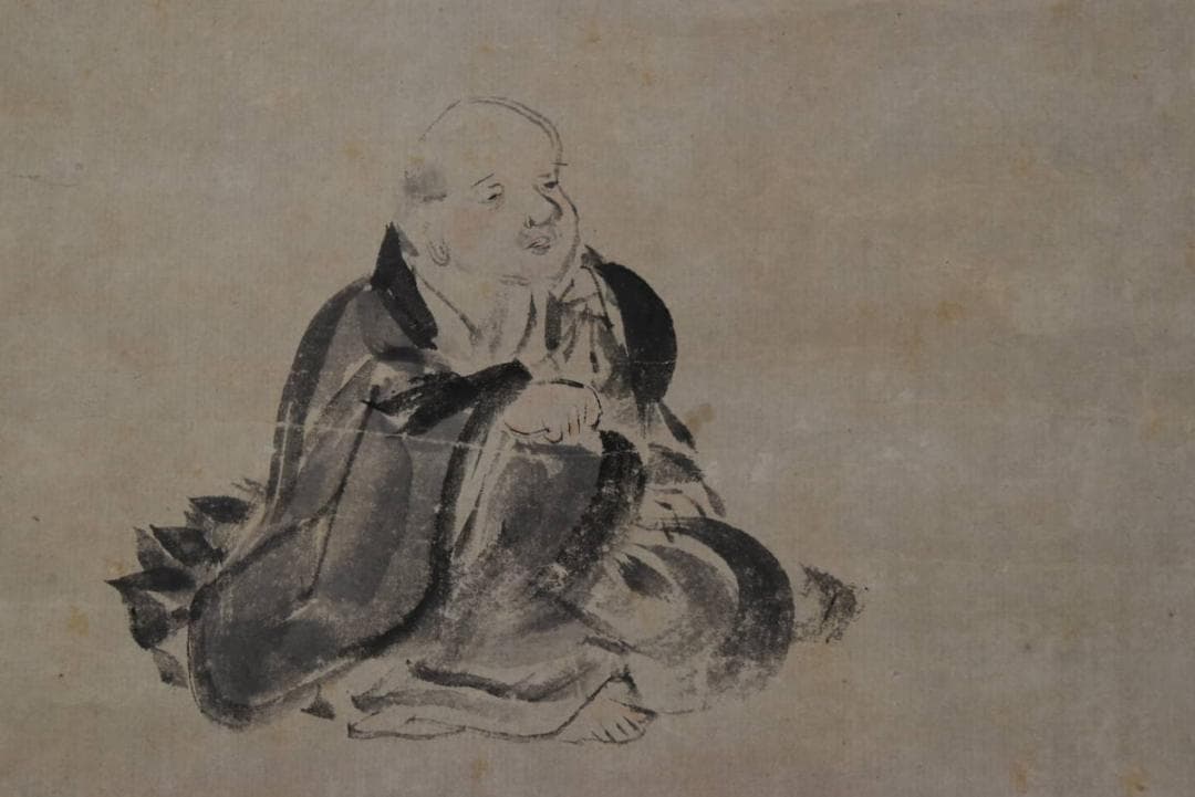 真作】住吉弘貫/和尚図/横物/掛軸/名家伝来/AA-71