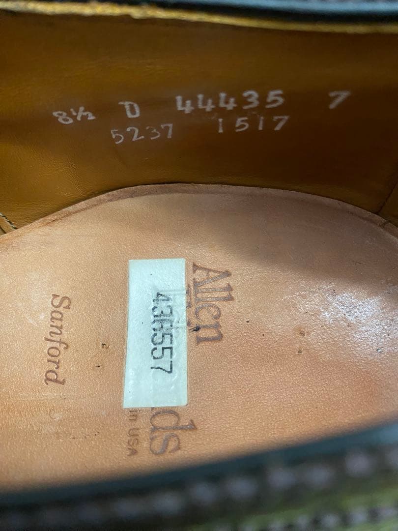 靴 Allen Edmonds / Sanford / 5237 / 8.5D