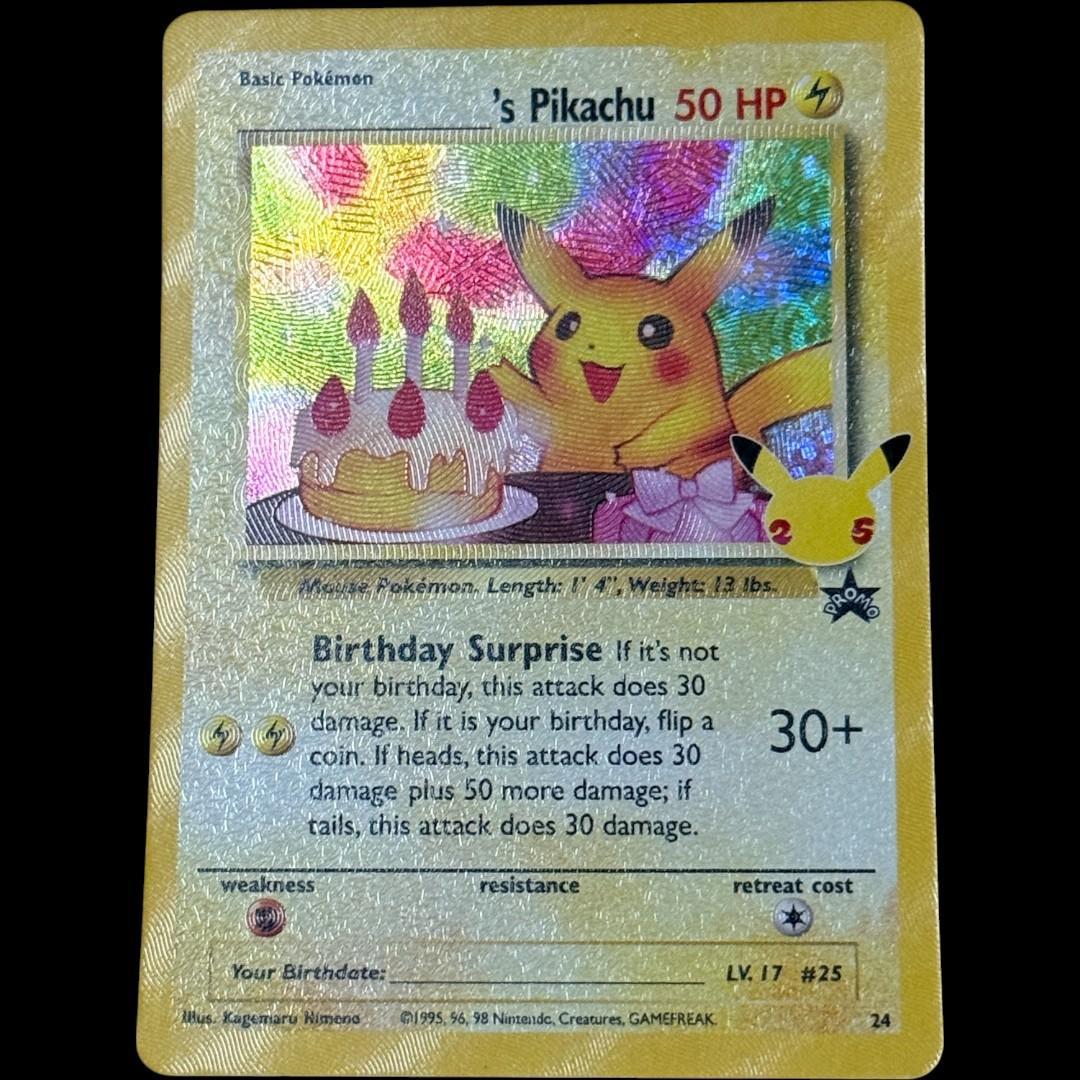 美品】ポケモンカード お誕生日ピカチュウ 25th 英語 - メルカリ