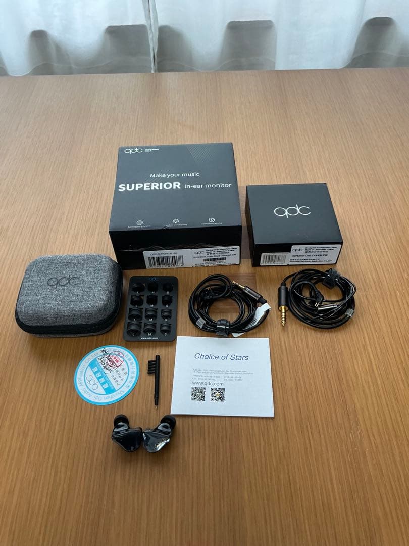 qdc SUPERIOR 有線イヤホンBK及び専用4.4㎜リケーブル qdc qdc SUPERIOR Cable 4.4-IEM2pin (QDC-SUPERIOR-CABLE44) キュー