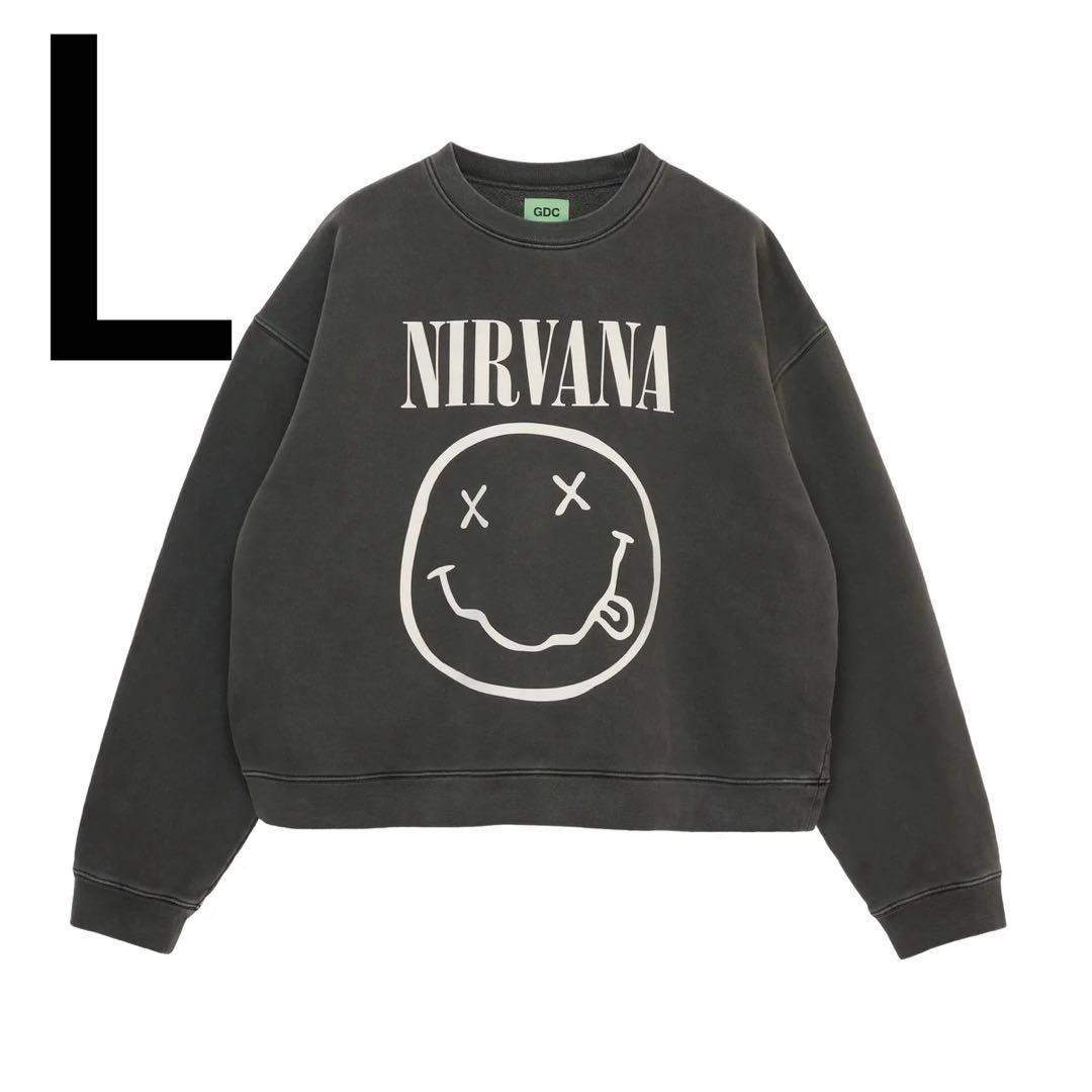 キムタク着 NIRVANA×GDC Collabo Crew Sweat L - メルカリ