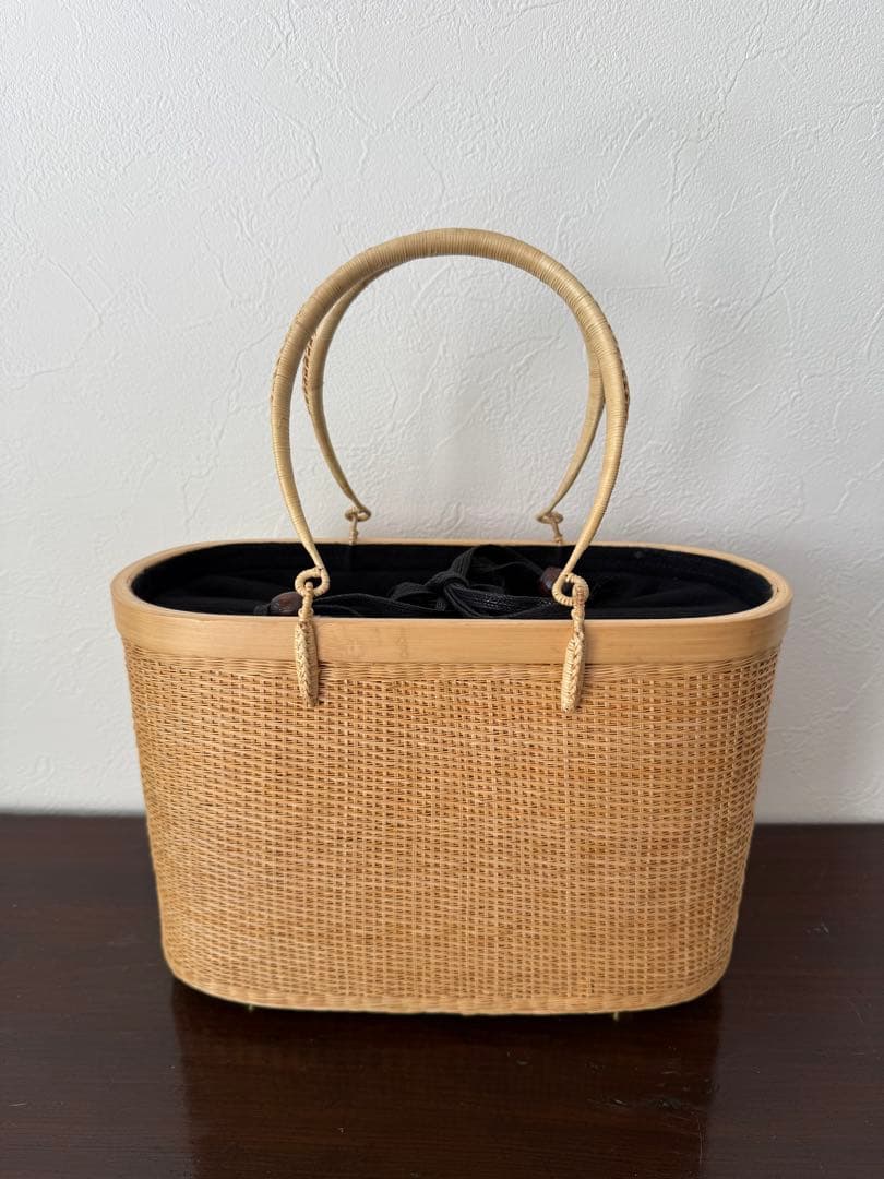 プラニー工房　高級籠バック タイ王室御用達 竹籠バッグ(プラニー/KOMKRIT工房謹製) - 染と織