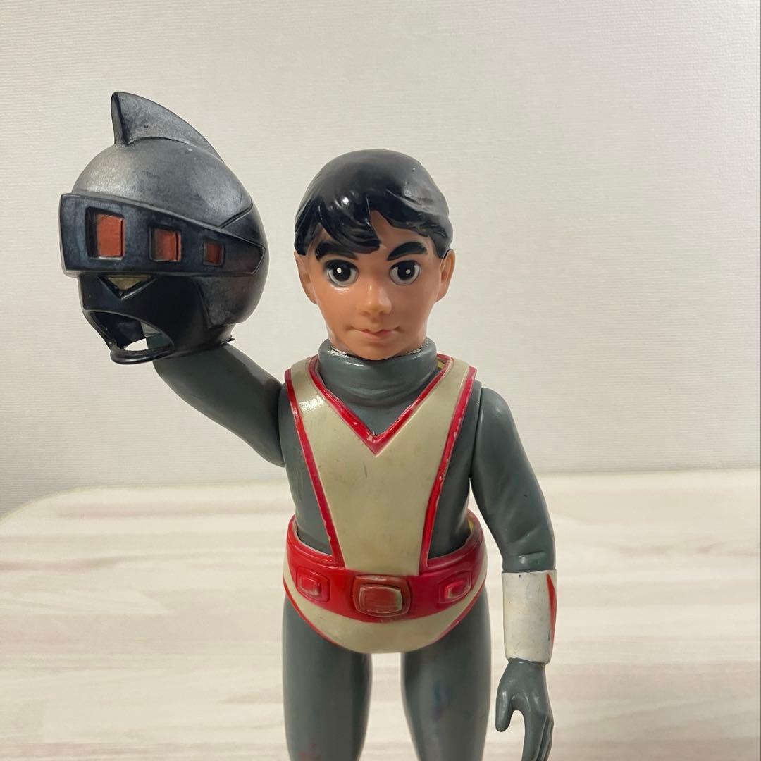 旧バンダイ シルバー仮面 ソフビ フィギュア 面取れ ジャイアント 当時