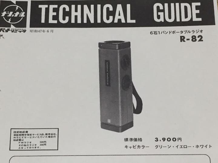 ナショナルパナソニック R-82 希少 1972年 デザインAMラジオ - メルカリ