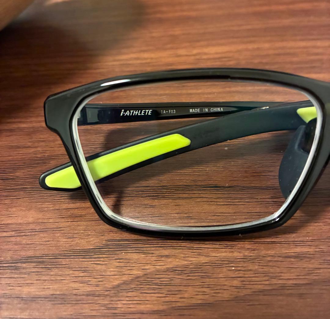 I-ATHLETE IA-193 メガネ ブラック/グリーン 55□17-140 - メルカリ