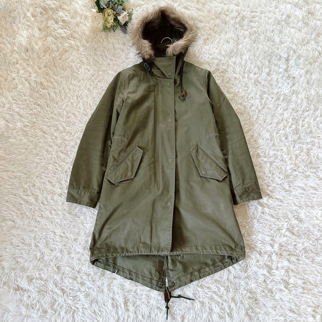 極美品ꕥフレッドペリー 英国柄 モッズコート ボアライナー ユニオン