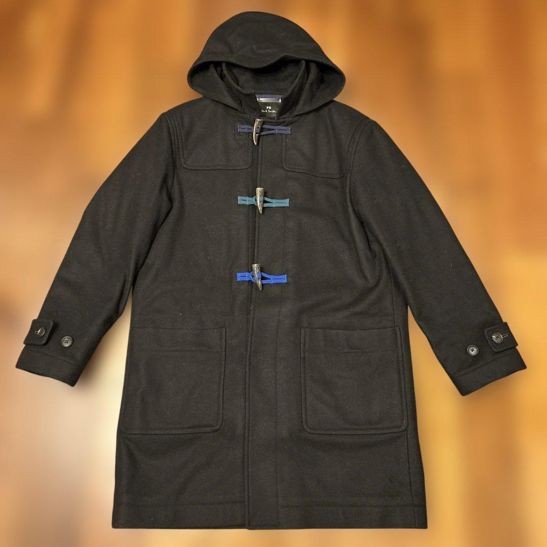 ポールスミス ブラック ダッフルコート フード付き 中古・古着通販】Paul Smith (ポールスミス) ダッフルコート ブラック