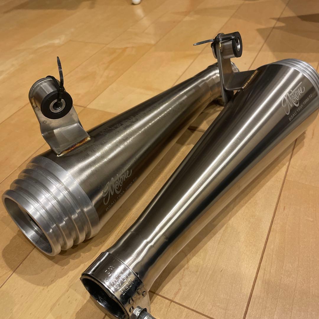 Motone ステンレス マフラー 2個セット トライアンフ スラクストンRS用
