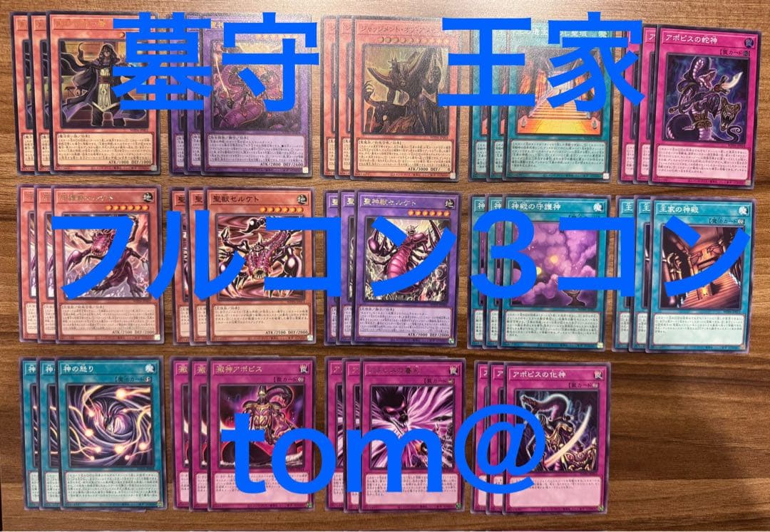 墓守王家の神殿デッキパーツフルコン14種各3枚セットリシドアポピス