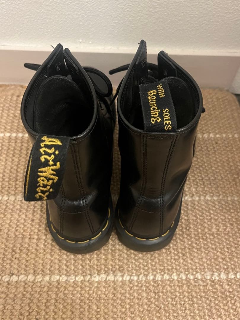 Dr. Martens ブラックレザー 8ホール(UK6)25.0cm