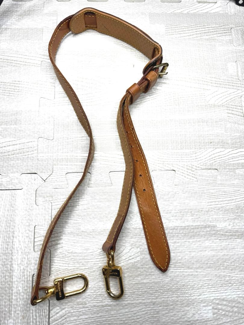 ルイヴィトン ショルダーストラップ ヌメ革 ゴールド金具 10段階調節