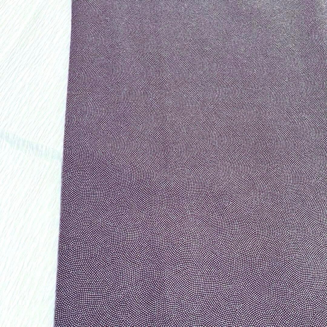 美品✨】東レシルック さんび 洗える着物 江戸小紋 三役 鮫小紋 くすみ