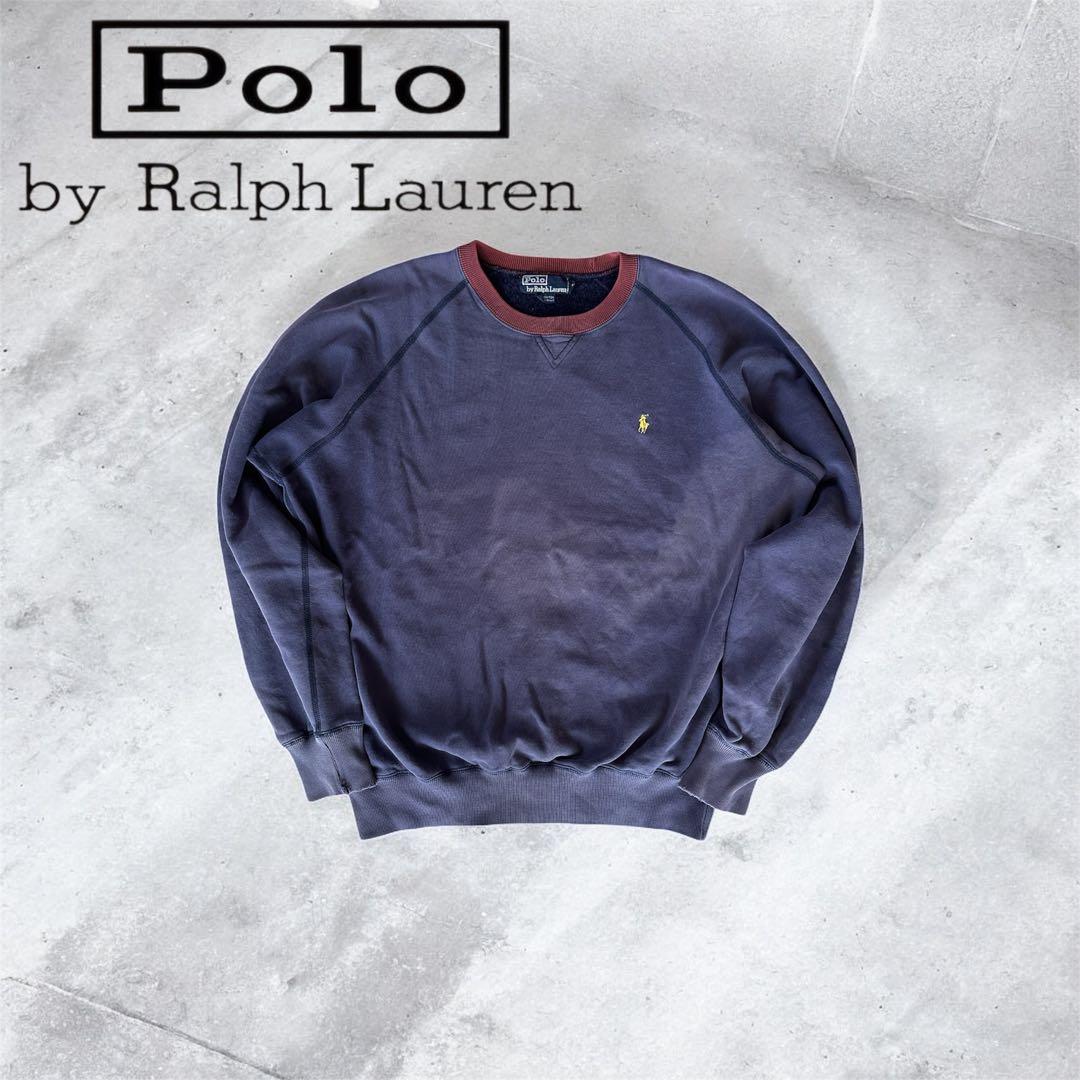 90s Polo by Ralph Lauren 茄子紺 ヴィンテージスウェット 90s ラルフローレン 茄子紺 スウェット 古着 ビンテージ Ralph - メルカリ