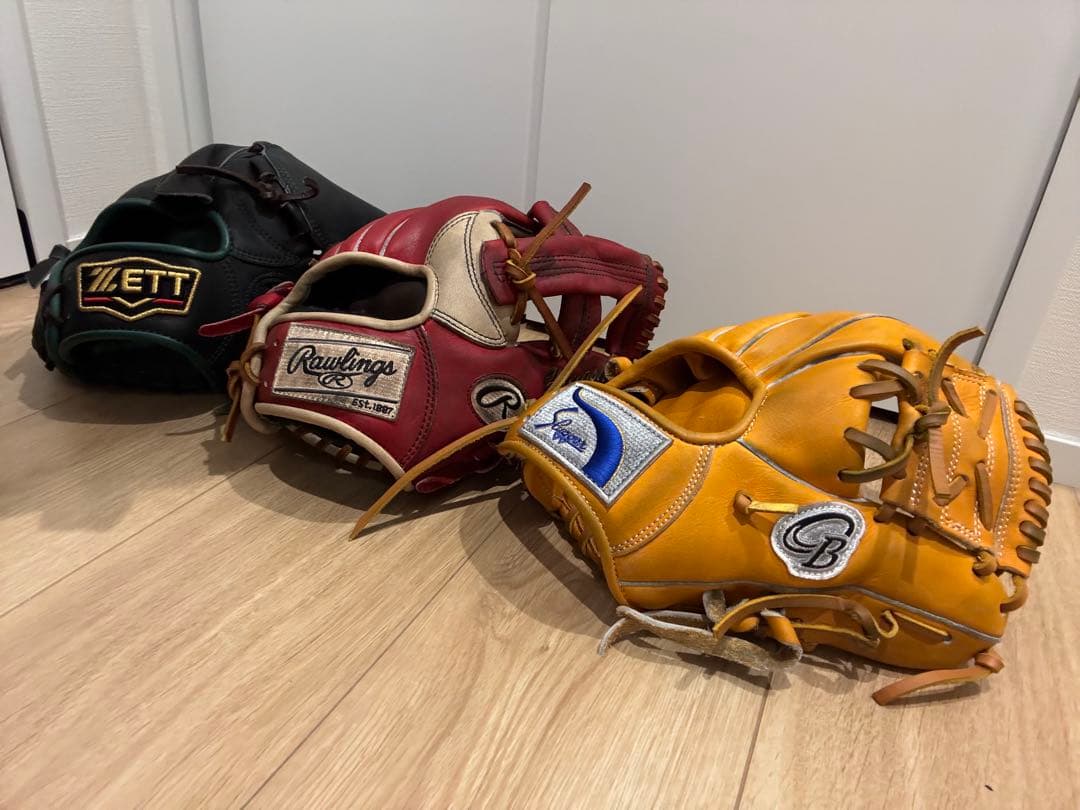 野球グローブ ３個セット売り ゼット 軟式 グローブ オールラウンド ジュニア 少年用 グランド