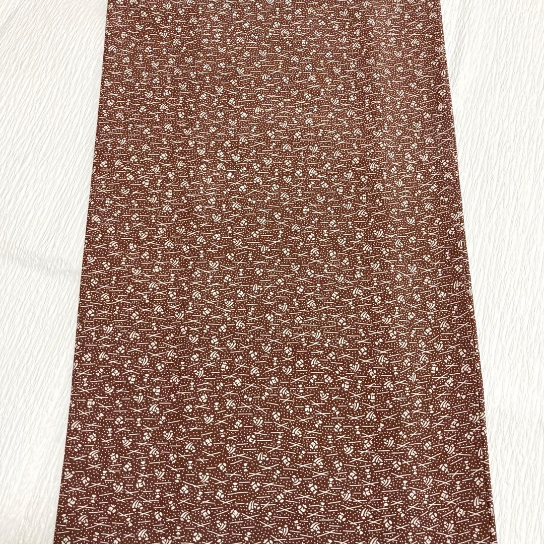 美品✨】東レシルック さんび 洗える着物 小紋 雀色 宝尽くし 吉祥文様D3