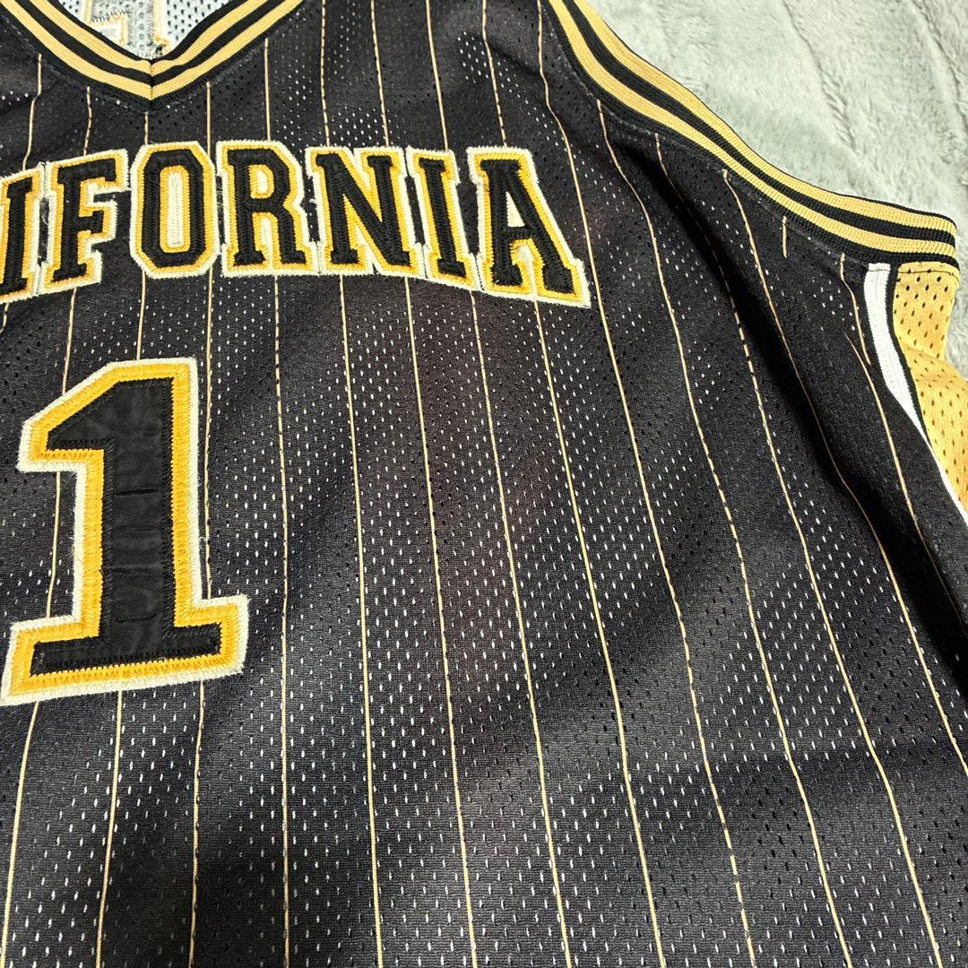 WEST WEAR バスケットボールユニフォーム 黒金 ストライプ 1