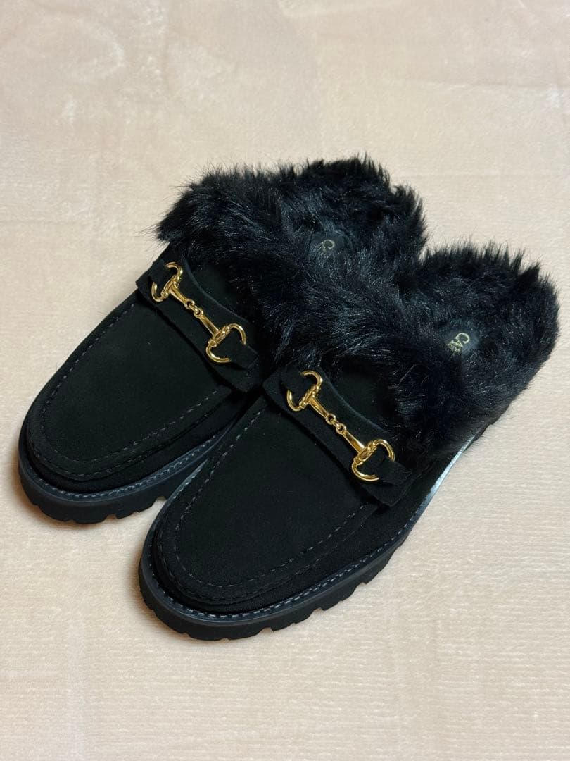 Deuxieme Classe別注 CAMINANDO ファー スリッポン 36