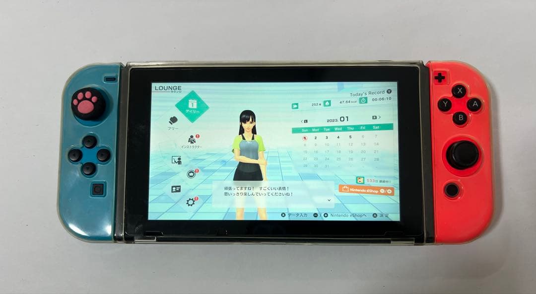 Nintendo Switch 青/赤 本体 ACアダプター付き - メルカリ