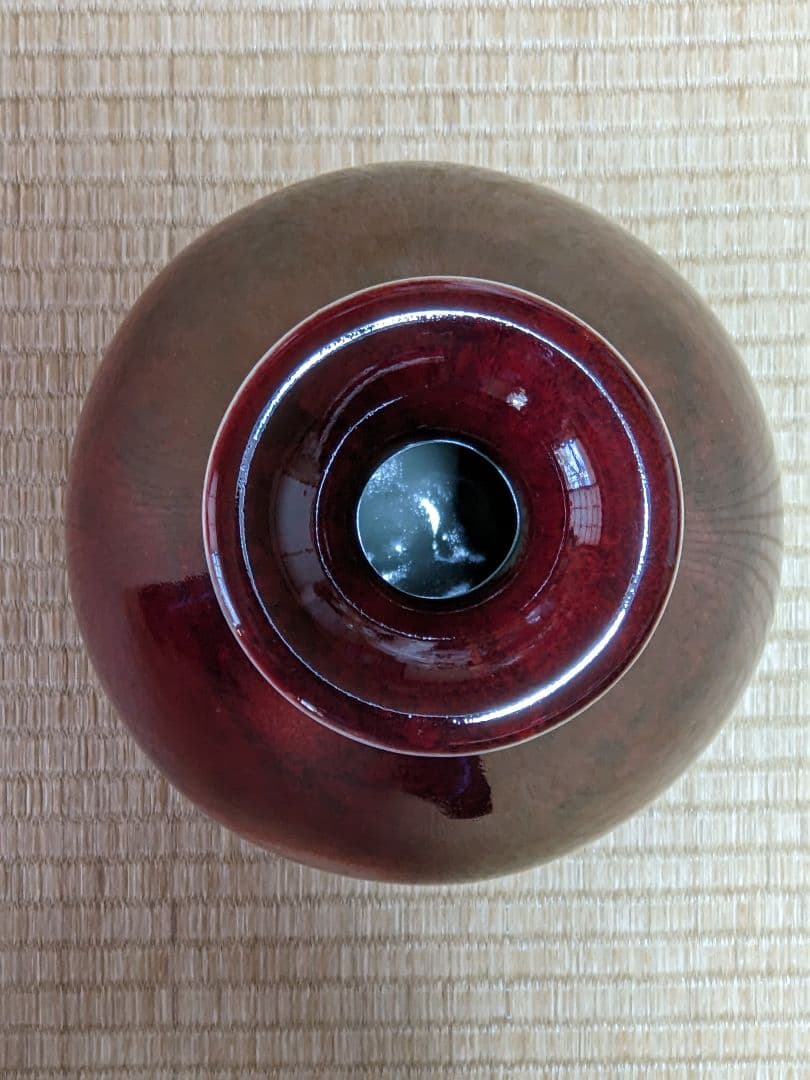 ♢中国陶磁 孔家鈞窯 花瓶 河南省 現代の鈞窯を代表する名門ブランド