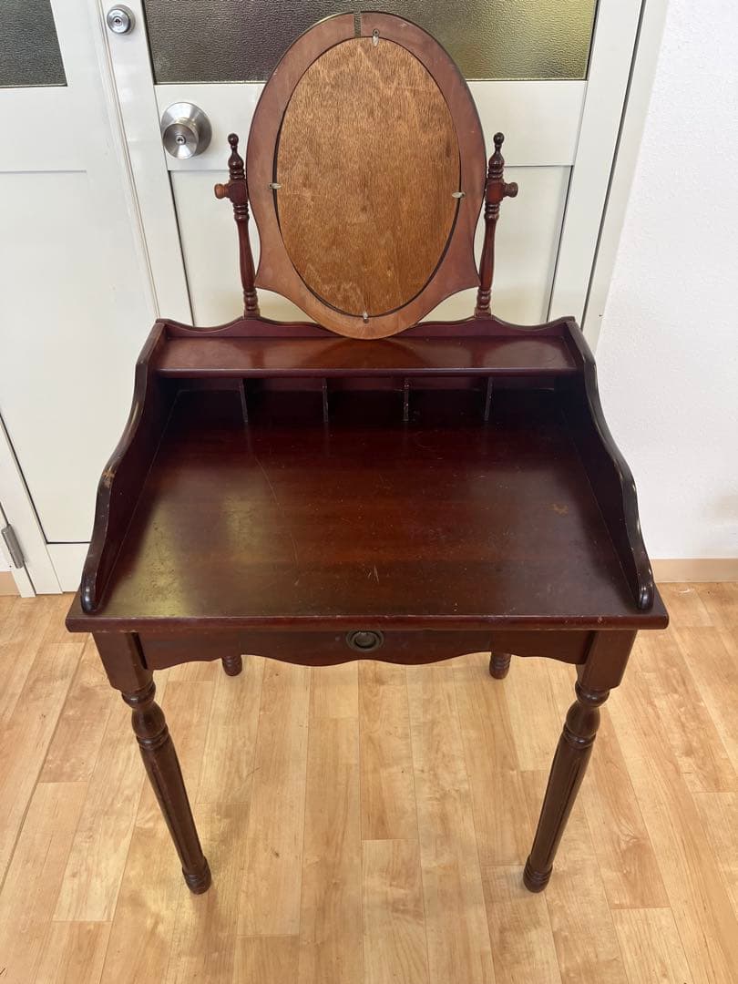 ヴィンテージ　ダークレッド 木製ドレッサー　鏡台　椅子なし　アンティーク 楽天市場】【期間限定3500円引き】幅75 ドレッサー 三面鏡 三面鏡