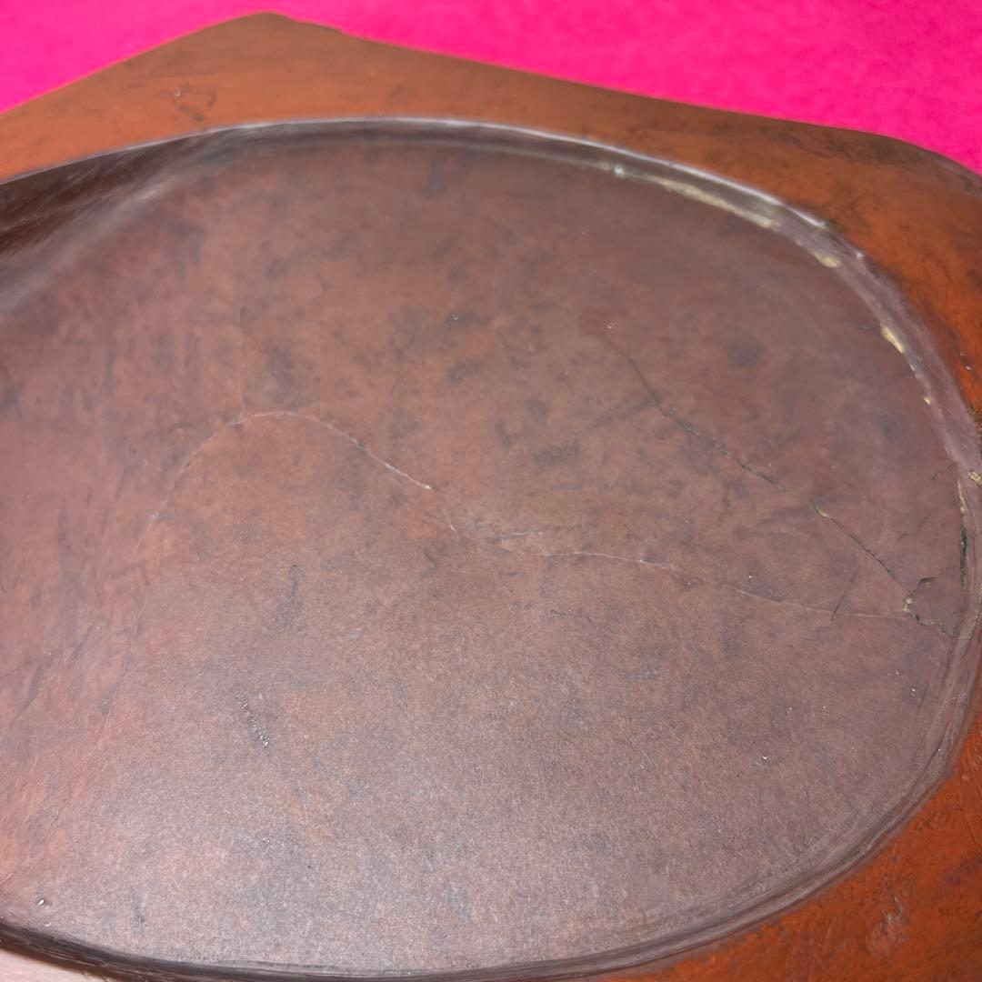 ⭕️岩手県 紫雲石硯 佐藤鉄三郎作 古い 8寸の大型天然硯