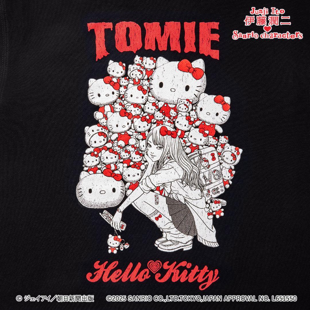 伊藤潤二×サンリオキャラクターズ パーカー ギャル富江×ハローキティ L