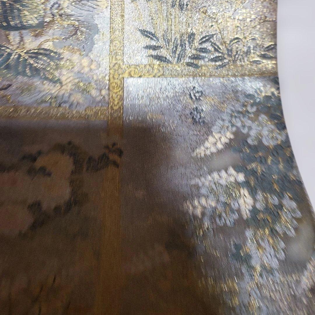 御袋帯 花歳詩季 西陣あさぎ 分析通知書あり - メルカリ 御袋帯 花