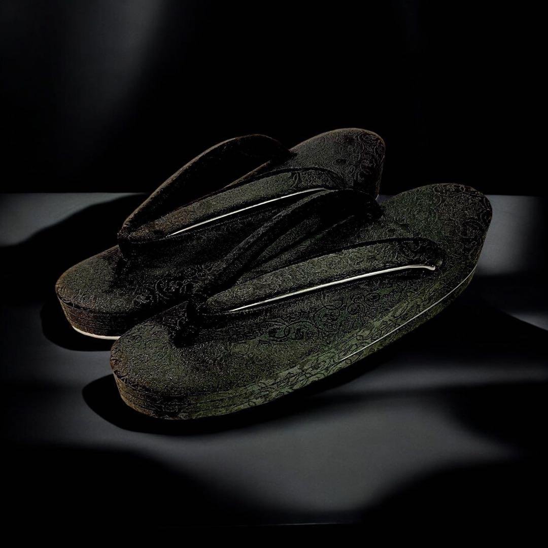 京都発 錦匠 龍村 総柄織地製草履 葡萄唐草文錦 Mサイズ✨【日本製