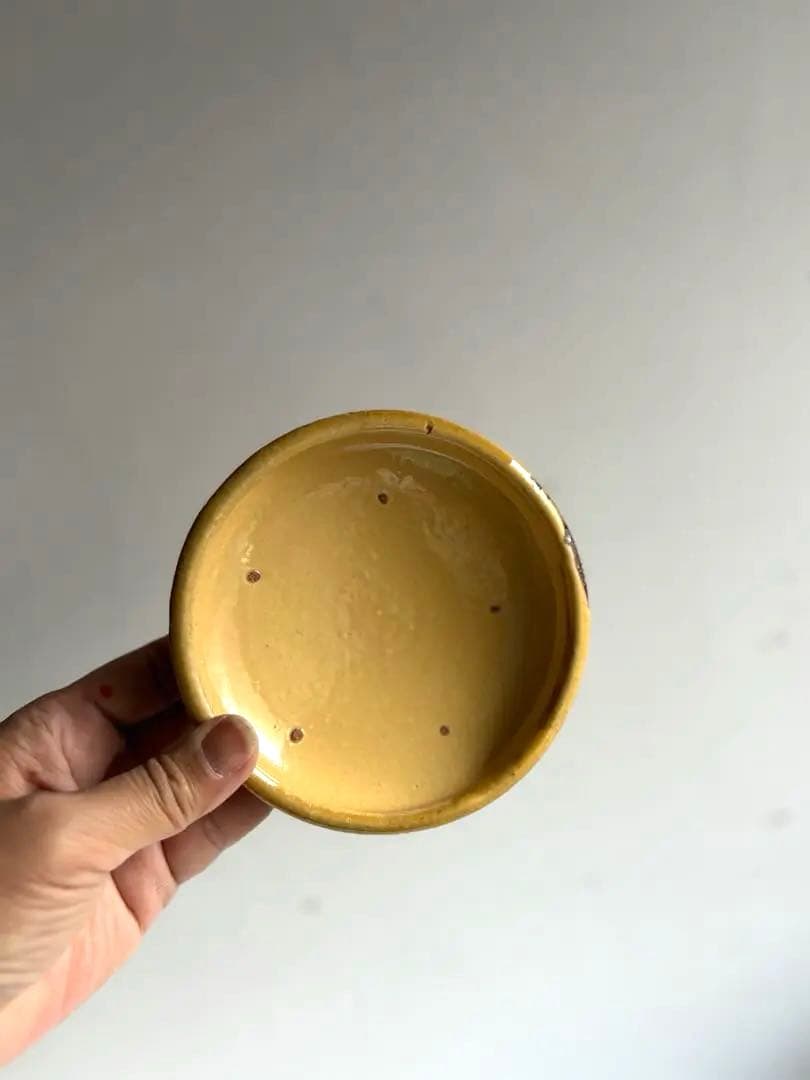 763 骨董 アンティーク 布志名焼 ガレナ釉皿 5点 民芸 柳宗悦 美品